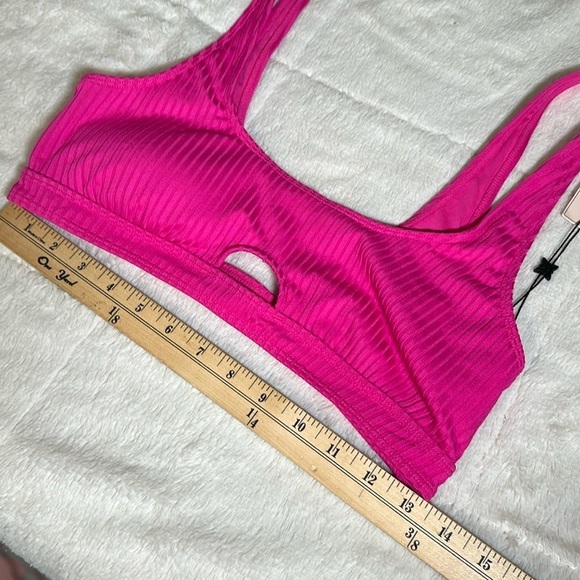 BCBG Passion Pink Cut Out Bralette Bikini Swim Top Large NEW BGBGeneration - Picture 5 of 14